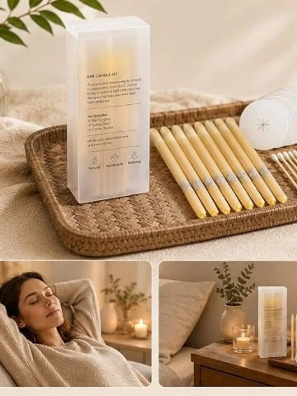 [NEW] Ear Wax Removal Kit Natural Ear Cleaning Set Natural Beeswax